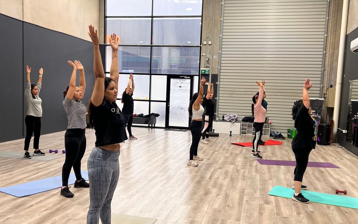 Aerobics + BollyFit class in action